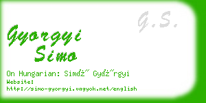 gyorgyi simo business card